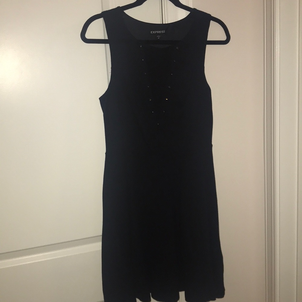 Black express mini skater dress